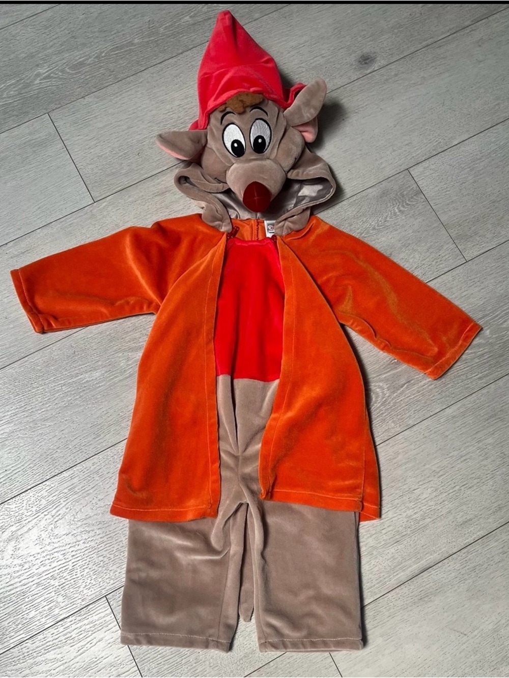 Vintage Disney Store Cinderella Jaq Mouse Costume 12M Rare Y2K
